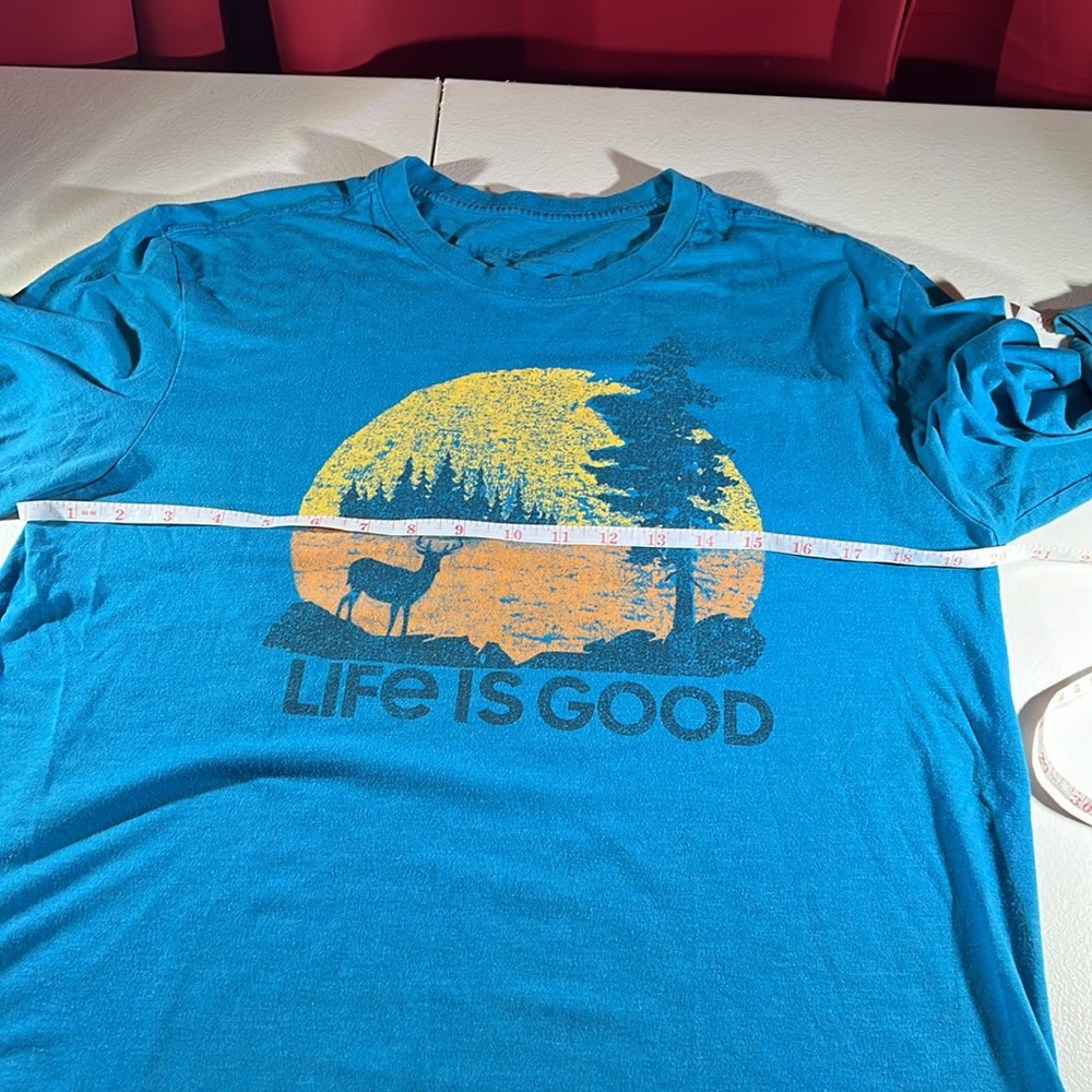 Life is Good mens M long sleeve tee blue - Picture 7 of 10